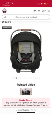 Nuna PIPA Infant Car Seat and Car Seat base