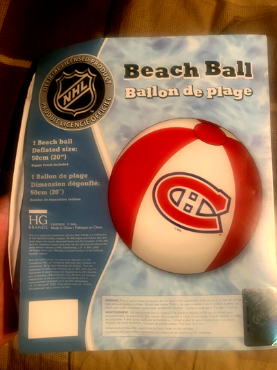 NHL Montreal Canadiens Ballon Plage Hockey 20 pouce, View more
