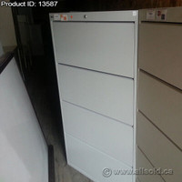 Datafile Grey 4 Drawer Lg Shelf Lateral Binder Tab File Cabinet