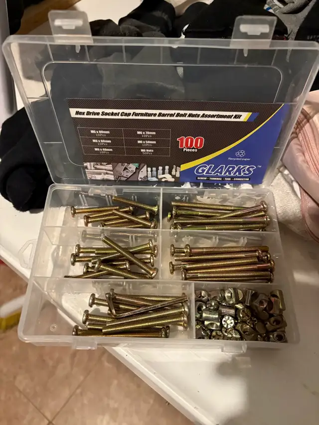 M6 Hex Socket Furniture Barrel Bolt Nut Accessories Kit - 1 in Hand Tools in London - Image 4