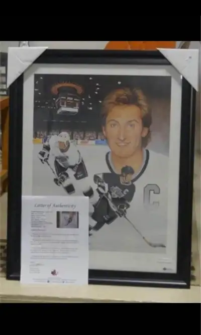 Wayne Gretzky 2000 Point Autographed Painting , View more