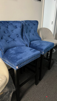 Upholstered Fabric Bar Stool 