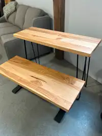 Hickory Bench and Desk