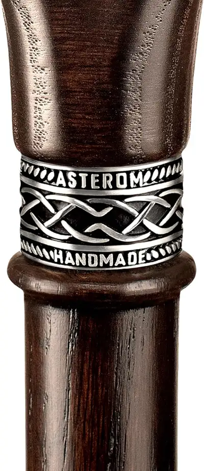 Asterom Indigo Walking Cane - Handmade, Ergonomic, Wooden for Me, View more