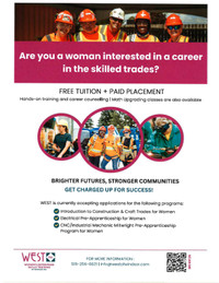 Women In Skilled Trades- Free training