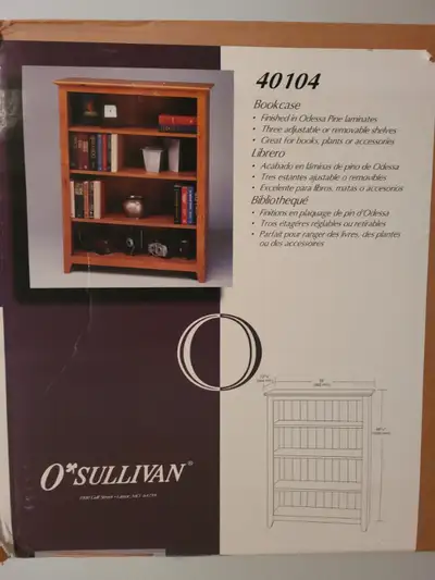 Unused and boxed. Measures 39" wide, 48 1/2" high, 13 5/8" deep. Finished in Odessa pine laminate. H...