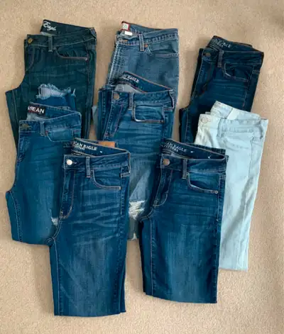 Selling 8 pair of DENIUM Jeans. Different styles and different sizes and some vintage. There four si...
