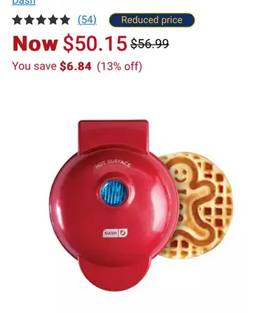 Gingerbread man mini waffle iron, View more