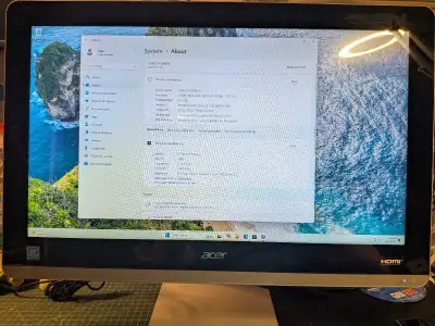 It's a bit slow with the current hard drive but otherwise good. Fresh install of Windows 11 home. 25...