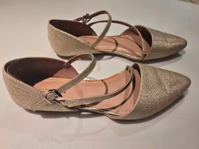 Call it Spring Women's Nude Flat Glitter Shoes Size 8, View more