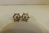 Ships Wheel Earrings for Pierced Ears