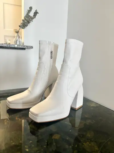 White Platform Boots - Size 7 (Princess Polly - Eastern Boots), View more