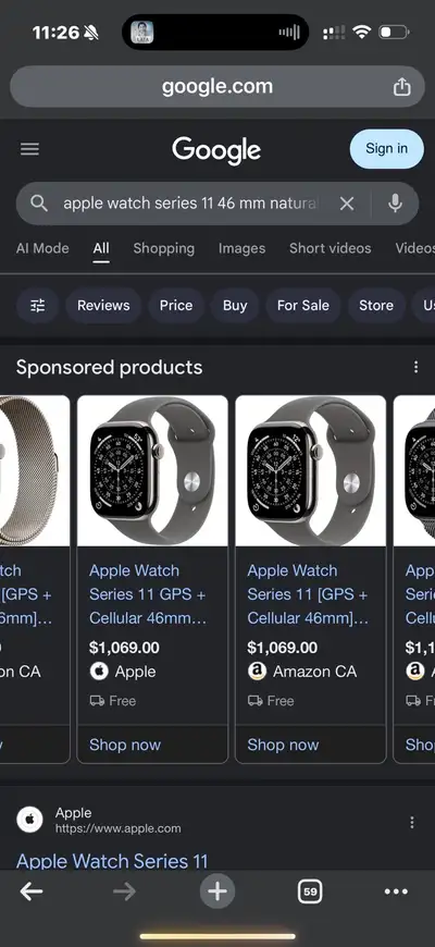 Apple Watch Series 10 46 mm lte(cellular)+gps natural titanium c, View more