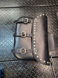 Motorcycle leather saddle bags 