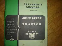 John deer model  M manual