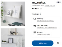 IKEA MALMBÄCK Display shelf - White
