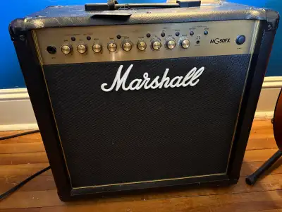 Marshall amp and MXR 5150 EVH overdrive pedal, View more