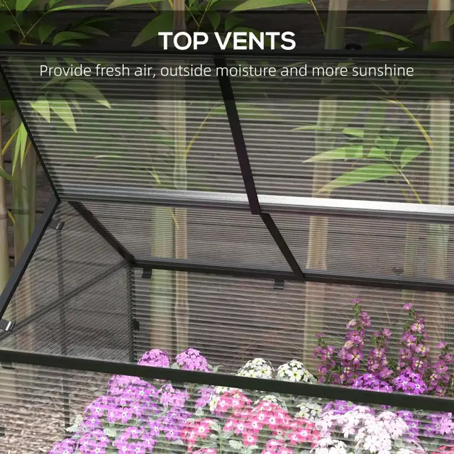 Wood Elevated Planter Box with Cold Frame Greenhouse, Raised Gar in Patio & Garden Furniture in Markham / York Region - Image 5