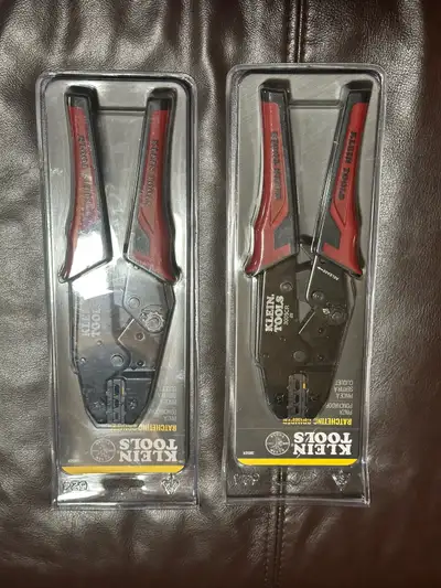 I'm selling two new Klein Tools ratcheting crimpers, designed for insulated terminals, ensuring secu...