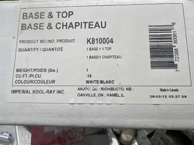 Imperial Kool-Ray Column Base & Top, View more