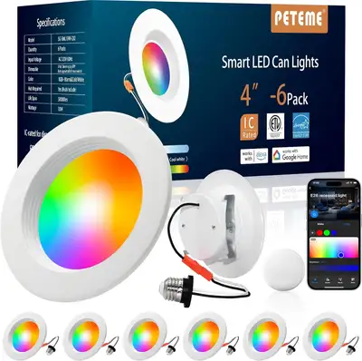 * New, unused (factory sealed) * Retrofit recessed pot lights * Bluetooth-enabled with Wi-Fi bridge...