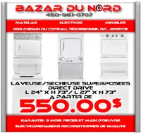 Laveuse/Secheuse Superposees a partir de/ Stacked Washer/Dryer