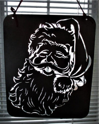 Laser-cut Stainless Steel Santa Claus Face 430x360x1.5mm