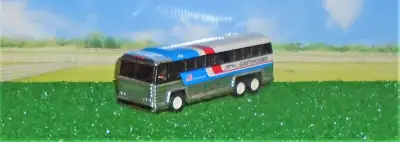 Modèle Vintage Buddy L 1979...De ma collection...Autobus Greyhound en superbe condition...Tout métal...