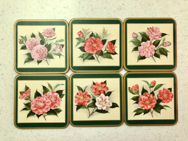 Pimpernel Coasters - Camillias - Set of 6 in Kitchen & Dining Wares in Markham / York Region - Image 2