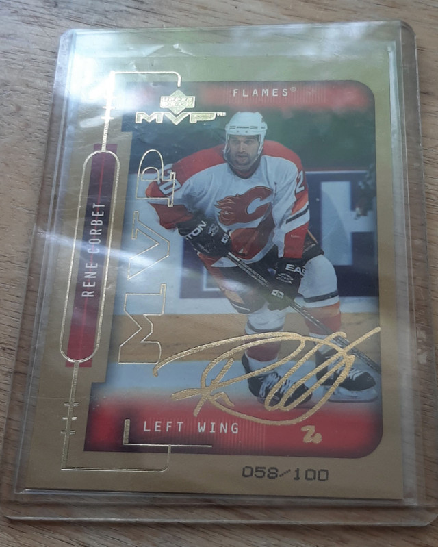 Rene Corbet Autographed Hockey Card in Arts & Collectibles in Truro