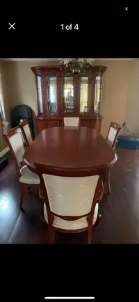 DINING ROOM TABLE AND CHAIRS