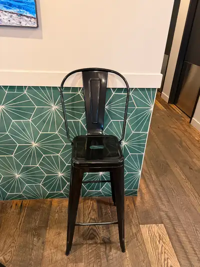 10 Black Metal Bar Stools, View more