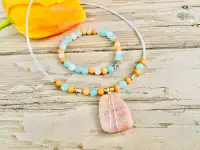 Handmade Beach Vibes Jewelry Set | Aromatherapy