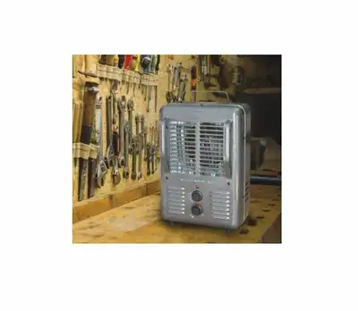 This tough unit can provide either heating or regular fan cooling. Also has a safety switch to shut...