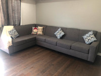 Grey Canadian Made Custom Sectional Sofa