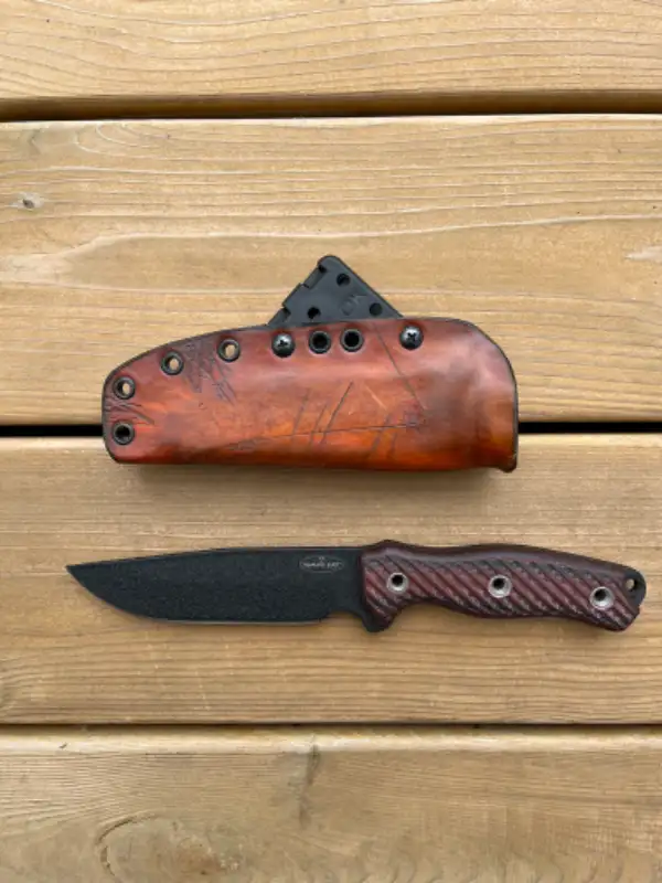 Busse Swamp Rat - Ratmandu knife with BuyBrown custom sheath64639724571521120