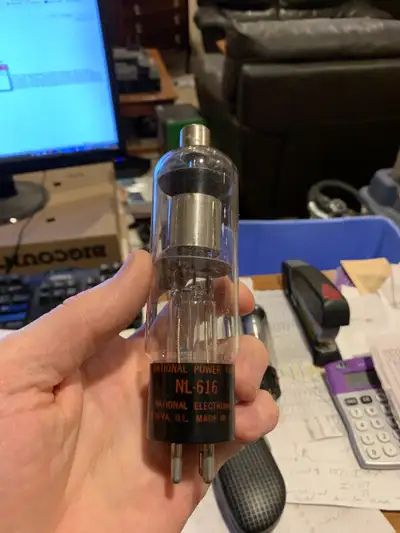 This is a rectifier tube used for transmitting equipment or other such equipment needing a relativel...