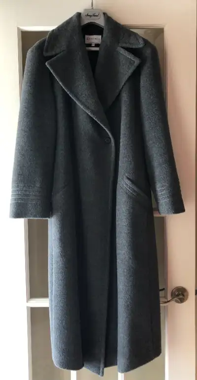 Zenobia Grey Virgin Wool Coat, View more