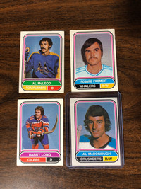 Lot of 4 1975-76 WHA Hockey Cards