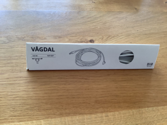 Brand new IKEA VÅGDAL Connection cord, white, 3.5 m (137 3/4 ") in General Electronics in Vernon