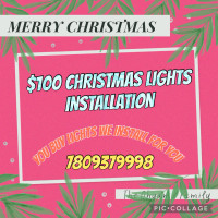 $100 Christmas lights Installation 