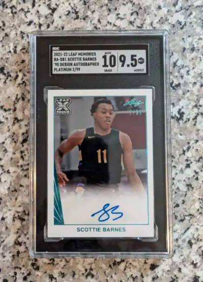 Scottie Barnes Leaf Rookie Auto SGC #/99 Raptors, View more