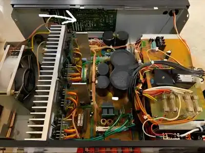 Solid amplifier - missing the part where arrow is pointing to Part #311 and everything on that board...