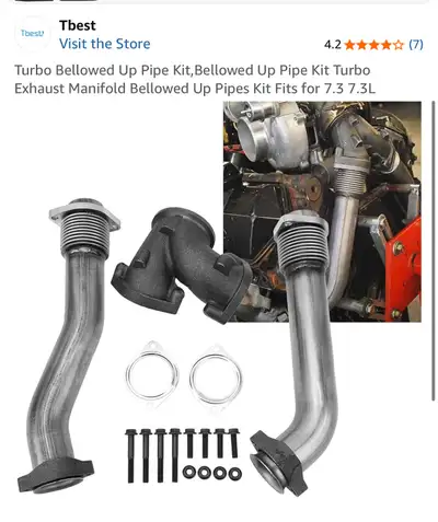 Ford 7.3L Turbo Bellowed Up Pipe Kit, View more