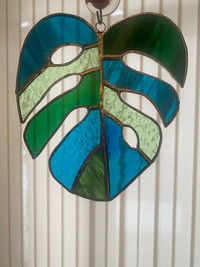 Stained glass Monstera  Leaf suncatchers 
