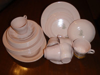 Collectible Vintage Grindley Peach  Petal Dishes Scalloped Edge