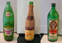 Large Canada Dry, Jägermeister and Siglo Antique Bottles