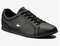 Chaussures noires Lacoste Rey Lace Sneakers Femme USA 7