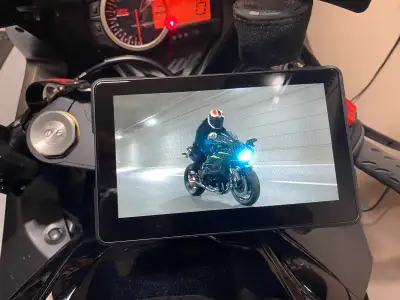 Brand new, comes complete with everything you need to mount it to your motorcycle/boat/rv/quad etc....