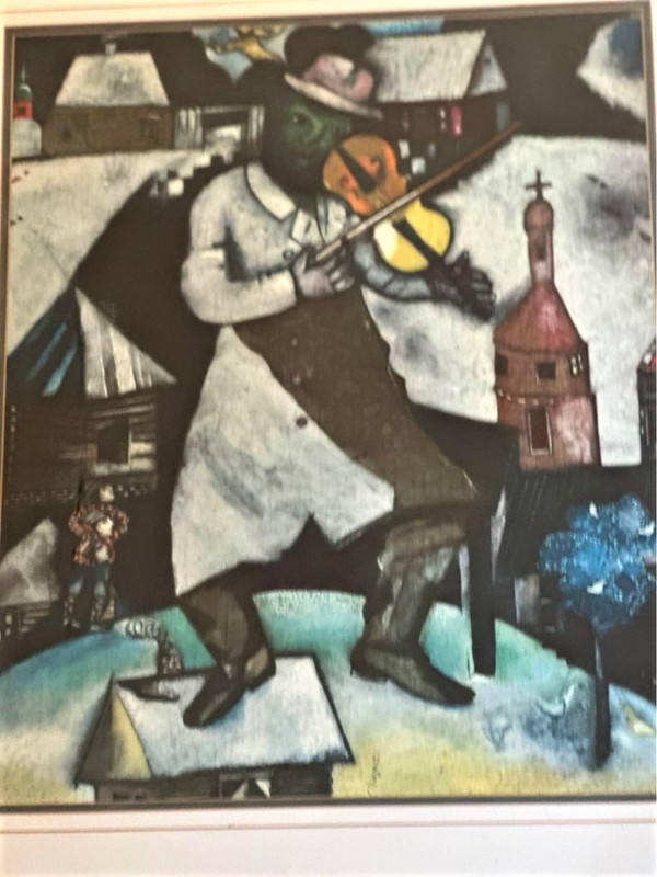 Superbe grand tableau sous verre d’une oeuvre de M Chagall 29/33 dans Art et objets de collection  à Ville de Montréal - Image 2